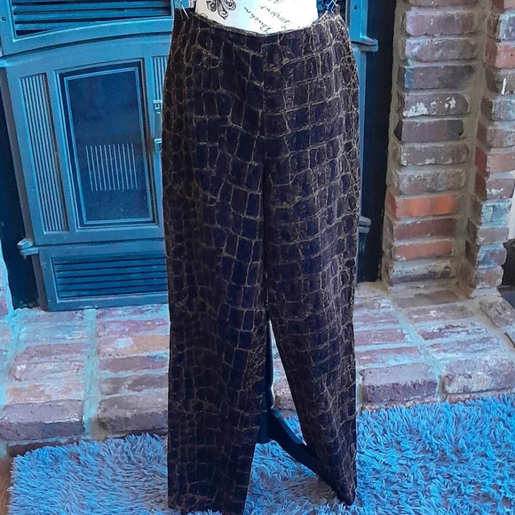 Dana Buchman Snakeskin Cotton Pants - Picture 1 of 8